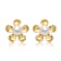 Pear Shape Freshwater Pearl Daisy Stud Earrings In 14K Gold Over
Sterling Silver