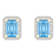 7x5mm Emerald Cut Simulated Aquamarine And Created White Sapphire 10k
Yellow Gold Stud Earrings