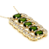 Chrome Diopside Oval And White Zircon Pendant Necklace In 18K Gold Over
Sterling Silver 4.76ctw