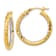 14K Yellow Gold and Rhodium Over 14K Yellow Gold Diamond-Cut 1
1/16" Circle Hoop Earrings