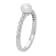 5-5.5mm Round White Freshwater Pearl with 0.14ctw White Sapphire
Sterling Silver Ring