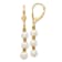 14K Yellow Gold 5-6mm White Semi-round Freshwater Cultured Pearl
Leverback Earrings