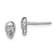 Rhodium Over Sterling Silver Polished Skull Post Earrings