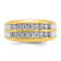 10K Two-tone Yellow Gold with White Rhodium Men's Polished Two-Row
Diamond Ring 0.73ctw