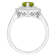 8x5mm Pear Shape Peridot And White Topaz Accents Rhodium Over Sterling
Silver Double Halo Ring