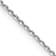 Rhodium Over 10k White Gold 0.9mm Solid Diamond-Cut Round Open Link
Cable 18 Inch Chain