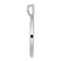 14K White Gold Gatsby Diamond Initial J Charm
