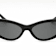Versace Black Cat Eye Frame / Dark Gray Lenses Sunglasses