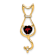 10k Yellow Gold 0.99 ctw Garnet and Accent Diamond Cat Pendant