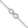 14K White Gold Polished Infinity with 1-inch Extension Anklet