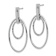 Rhodium Over 14k White Gold Polished Diamond-Cut Dangle Earrings
