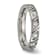 White Cubic Zirconia Titanium 4mm Men's Grooved Band Ring