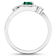 Oval Green Emerald and Diamond 14K White Gold Halo Ring 0.83 ctw