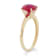 Round Lab Created Ruby 10K Yellow Gold Ring 2.20ctw