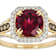 Grape Garnet And Diamond Ring In 14K Gold