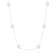 Mother of Pearl and Cubic Zirconia Rhodium Over Sterling Silver Necklace