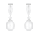 7-8mm White Cultured Freshwater Pearl and Cubic Zirconia Rhodium Over
Sterling Silver Earrings