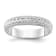 14K White Gold 3mm Design Etched Wedding Band
