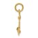 14k Yellow Gold Anchor Charm Pendant