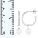 7.5-8mm White Cultured Freshwater Pearl and Cubic Zirconia Rhodium Over
Sterling Silver Earrings