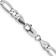 Rhodium Over 14k White Gold 6mm Solid Flat Figaro 22 Inch Chain