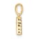 14K Yellow Gold Diamond Letter B Initial with Bail Pendant