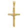 14K Yellow and White Gold Hollow Crucifix Pendant