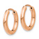 14k Rose Gold Polished Hinged 9/16" Hoop Earrings