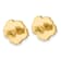 14K Yellow Gold Pink and White MOP Flower Post Earrings