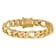 14K Yellow Gold 10mm Hand-Polished Figaro Link Bracelet