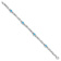 Rhodium Over 10k White Gold Blue Topaz 4 Stone Bracelet