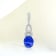 14K White Gold Oval Tanzanite and Diamond Pendant 1.91ctw