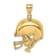 14k Yellow Gold 2D Polished and Textured Football Helmet Charm
