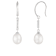 7.5-8mm White Cultured Freshwater Pearl and Cubic Zirconia Rhodium Over
Sterling Silver Earrings