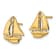 14k Yellow Gold Polished Sailboat Stud Earrings