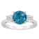 8mm Round London Blue Topaz And White Topaz Rhodium Over Sterling Silver
3-Stone Ring