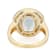 Round Mabe Pearl Solitaire Ring In 18K Gold Over Sterling Silver