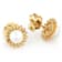 Cultured Freshwater Pearl Sunburst Stud Earrings In 18K Gold Over
Sterling Silver 6.5-7mm
