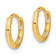 14K Yellow Gold Polished Hinged Hoop Earrings