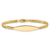 14k Yellow Gold Flat Curb Link ID Bracelet