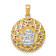 14K Two-tone Gold  3D Diamond-Cut Filigree Guardian Angel Pendant