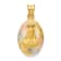 14K Yellow Gold with Rose and White Rhodium Diamond-cut Sagrado Corazon
Oval Pendant