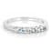 Aquamarine And Zircon Band Ring In Sterling Silver