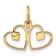 14k Yellow Gold Satin and Diamond-Cut Heart pendant