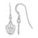 Rhodium Over Sterling Silver MLB LogoArt Milwaukee Brewers Dangle Earrings