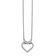 Rhodium Over 14K White Gold Lab Grown Diamond Heart Infinity 18 Inch Necklace