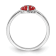 Rhodium Over Sterling Silver Polished and Enameled Ladybug Children's Ring