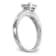 Rhodium Over 14K White Gold Diamond Cluster Engagement Ring 0.72ctw