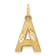 10k Yellow Gold initial A Charm