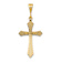 14k Yellow Gold Textured Passion Cross Pendant
